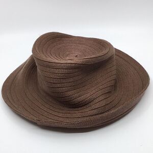 NWT Deadstock Vintage Brown Paper Bucket Sun Floppy Hat